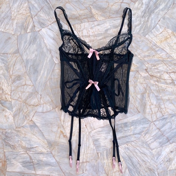 Victoria's SecretFloral Lace & Rings Bustier Rare Vintage 34B